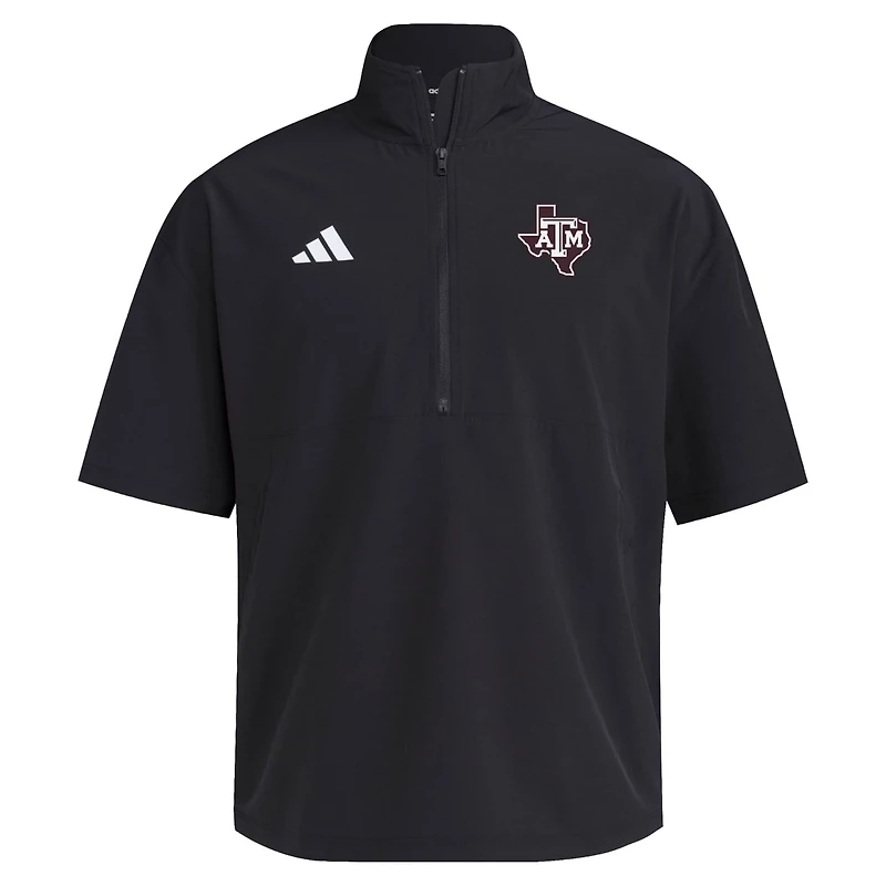 adidas Texas AM Aggies 2024 Half-Zip Short Sleeve Training Jacket