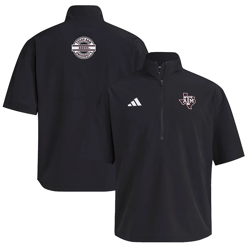 adidas Texas AM Aggies 2024 Half-Zip Short Sleeve Training Jacket
