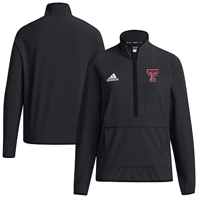 adidas Texas Tech Red Raiders 2024 Coaches Sideline Long Sleeve Quarter-Zip Top