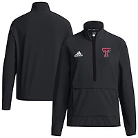 adidas Texas Tech Red Raiders 2024 Coaches Sideline Long Sleeve Quarter-Zip Top