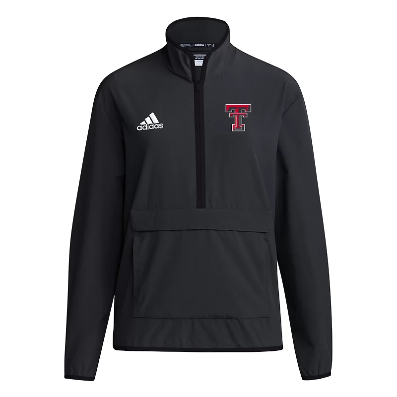 adidas Texas Tech Red Raiders 2024 Coaches Sideline Long Sleeve Quarter-Zip Top