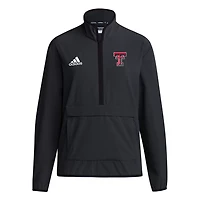 adidas Texas Tech Red Raiders 2024 Coaches Sideline Long Sleeve Quarter-Zip Top