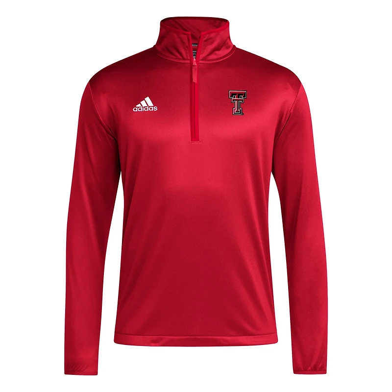 adidas Texas Tech Red Raiders 2024 Coaches Sidelines AEROREADY Quarter-Zip Jacket