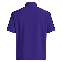 adidas Washington Huskies 2024 Coaches Sideline Half-Zip Short Sleeve Jacket