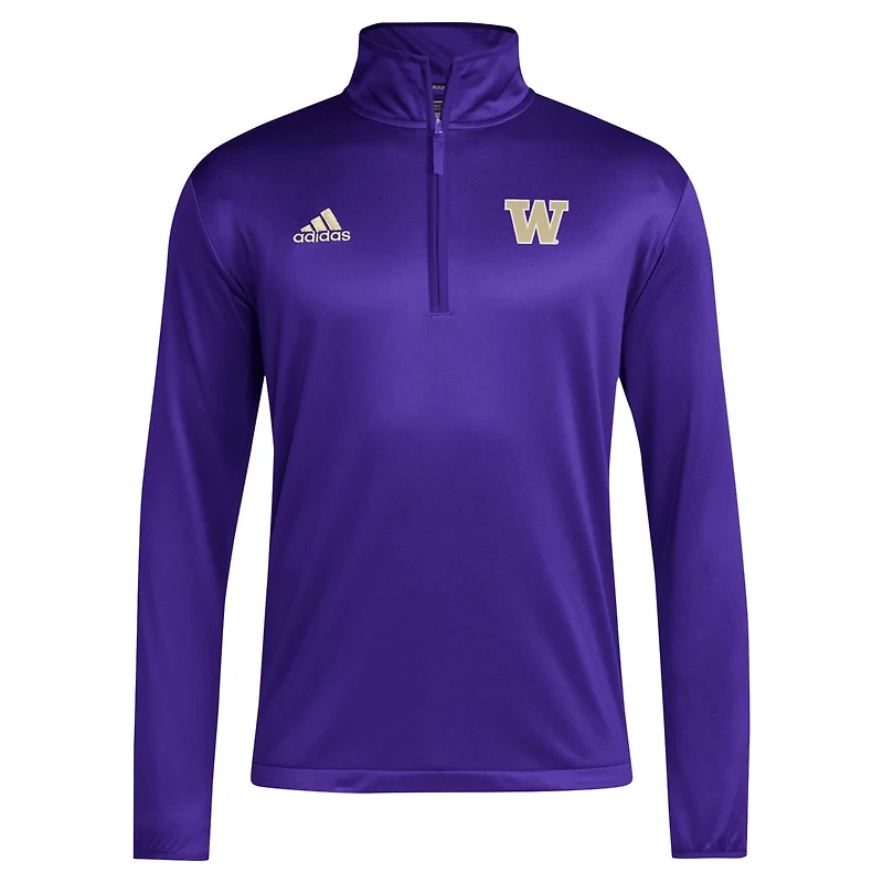 adidas Washington Huskies 2024 Coaches Sideline Quarter-Zip Top