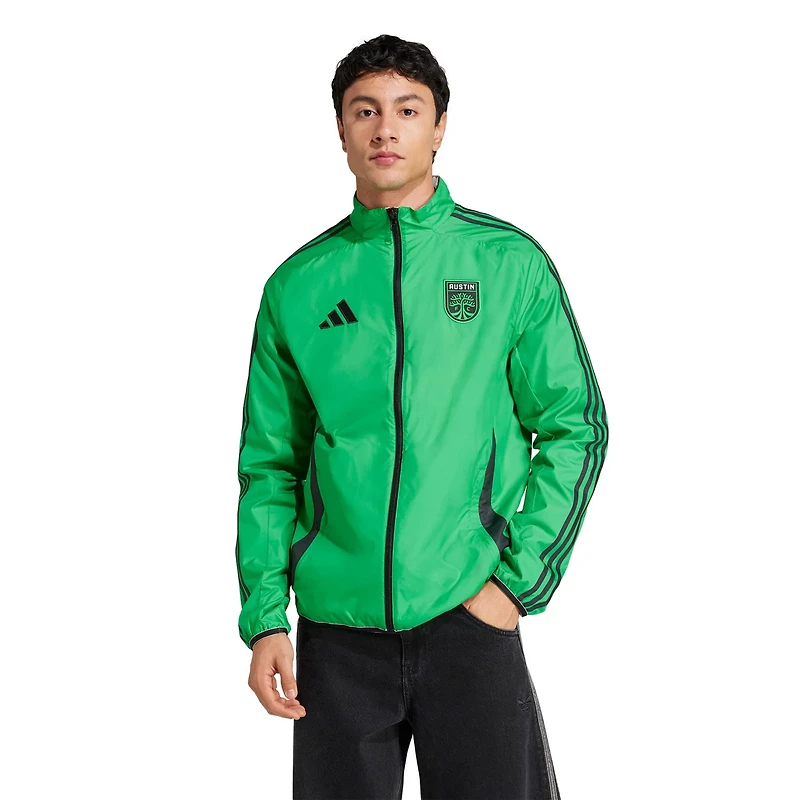 adidas White Austin FC 2025 Anthem Reversible Full-Zip Jacket