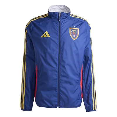 adidas White Real Salt Lake 2025 Anthem Reversible Full-Zip Jacket
