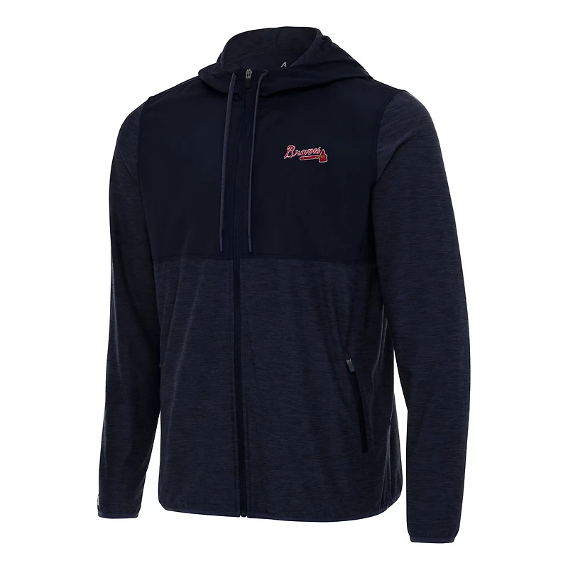 Antigua Atlanta Braves Sway Full-Zip Hoodie