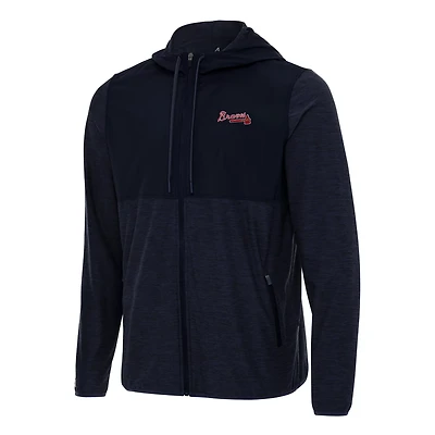 Antigua Atlanta Braves Sway Full-Zip Hoodie
