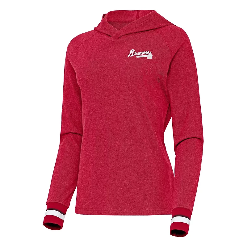Antigua Atlanta Braves Trek Pullover Hoodie