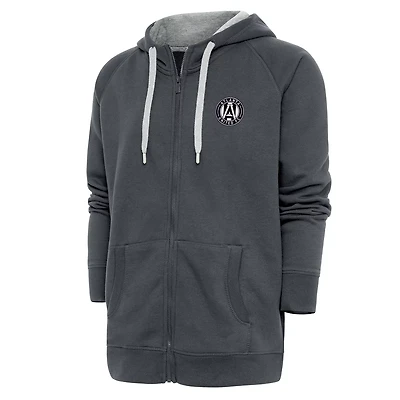 Antigua Atlanta United FC Brushed Logo Victory Full-Zip Hoodie