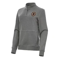 Antigua Boston Bruins Crush Quarter-Zip Fleece Sweatshirt