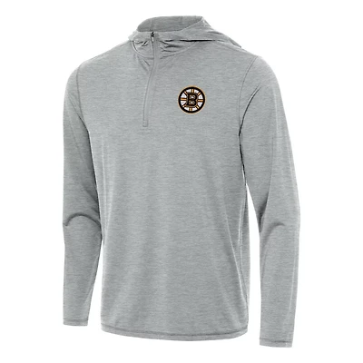 Antigua Boston Bruins Tidy Quarter-Zip Hoodie