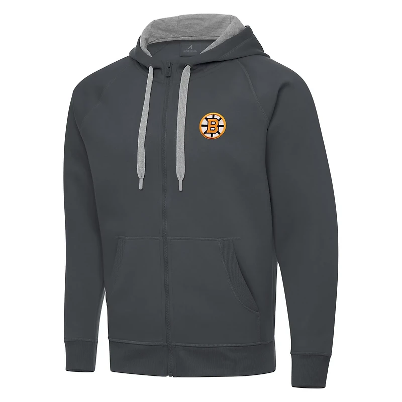 Antigua Boston Bruins Victory Full-Zip Hoodie