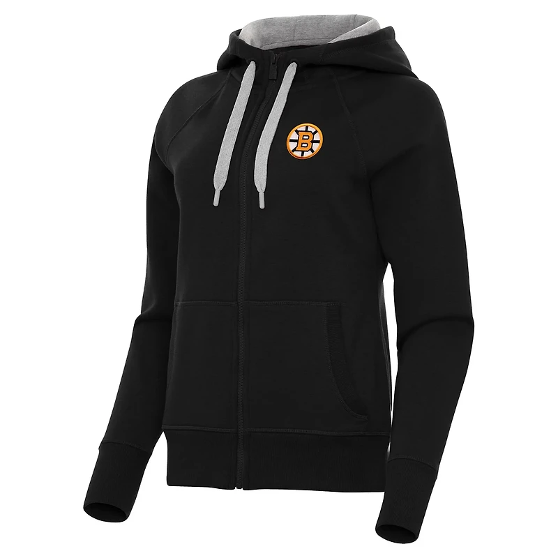 Antigua Boston Bruins Victory Full-Zip Hoodie