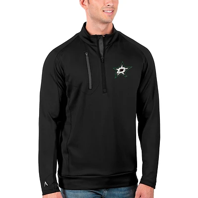 Antigua Charcoal Dallas Stars Generation Quarter-Zip Pullover Jacket
