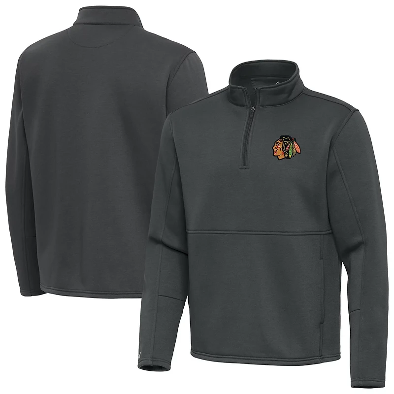 Antigua Chicago Blackhawks Twist Quarter-Zip Pullover Jacket
