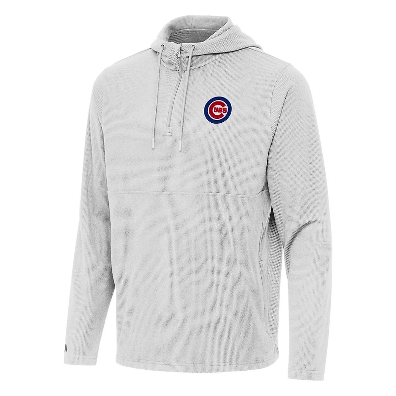 Antigua Chicago Cubs Connected Quarter-Zip Pullover Hoodie