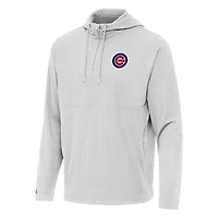 Antigua Chicago Cubs Connected Quarter-Zip Pullover Hoodie