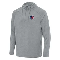 Antigua Chicago Cubs Spikes Stars and Stripes Team Logo Quarter-Zip Pullover Hoodie