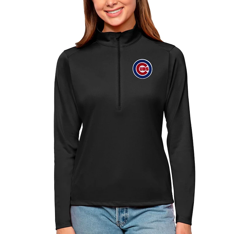 Antigua Chicago Cubs Tribute Quarter-Zip Pullover Top
