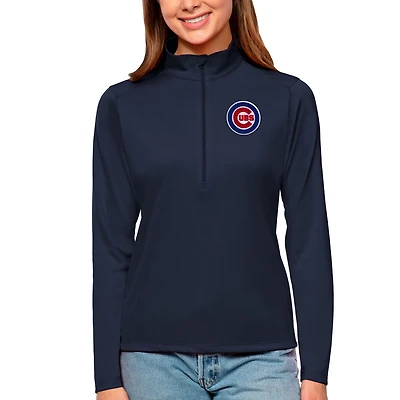 Antigua Chicago Cubs Tribute Quarter-Zip Pullover Top