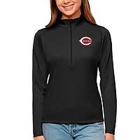 Antigua Cincinnati Reds Tribute Quarter-Zip Pullover Top