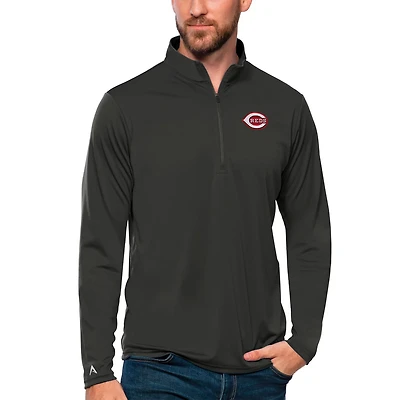 Antigua Cincinnati Reds Tribute Quarter-Zip Pullover Top