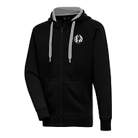 Antigua Dallas Mavericks Logo Victory Raglan Full-Zip Hoodie
