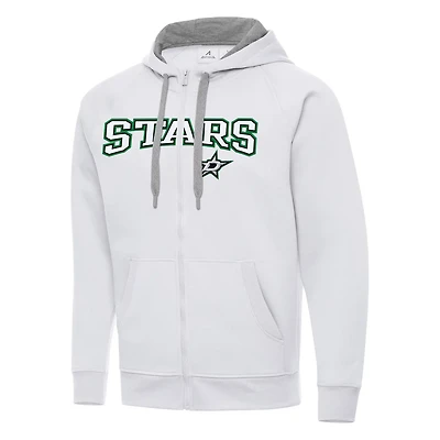 Antigua Dallas Stars Big  Tall Victory Full-Zip Hoodie