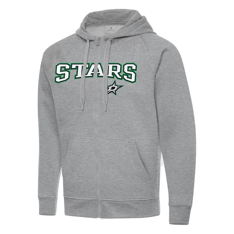 Antigua Dallas Stars Big  Tall Victory Full-Zip Hoodie