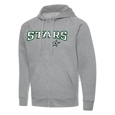 Antigua Dallas Stars Big  Tall Victory Full-Zip Hoodie