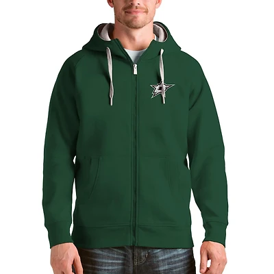 Antigua Dallas Stars Logo Victory Full-Zip Hoodie