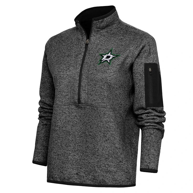 Antigua Dallas Stars Team Logo Fortune Quarter-Zip Jacket