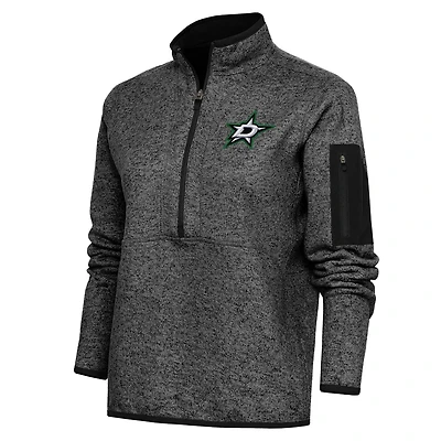 Antigua Dallas Stars Team Logo Fortune Quarter-Zip Jacket