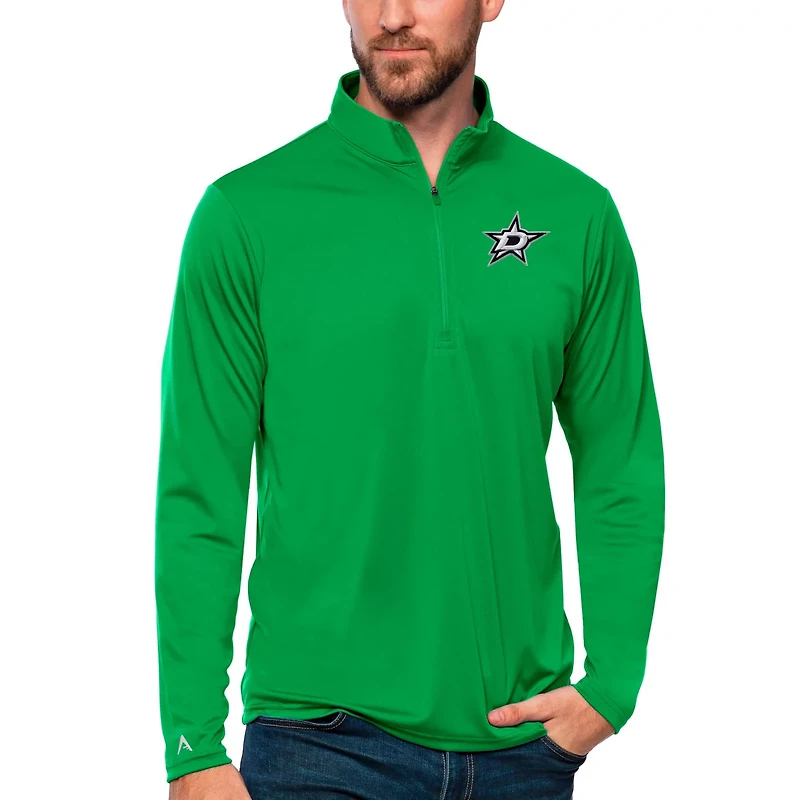 Antigua Dallas Stars Tribute Quarter-Zip Pullover Top