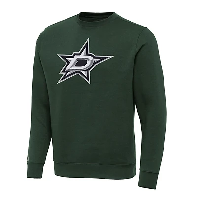 Antigua Dallas Stars Victory Crewneck Pullover Sweatshirt