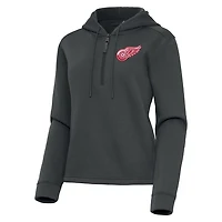 Antigua Detroit Red Wings Contemporary Quarter-Zip Hoodie