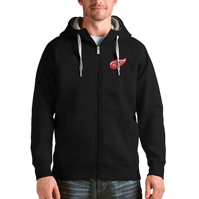 Antigua Detroit Red Wings Logo Victory Full-Zip Hoodie