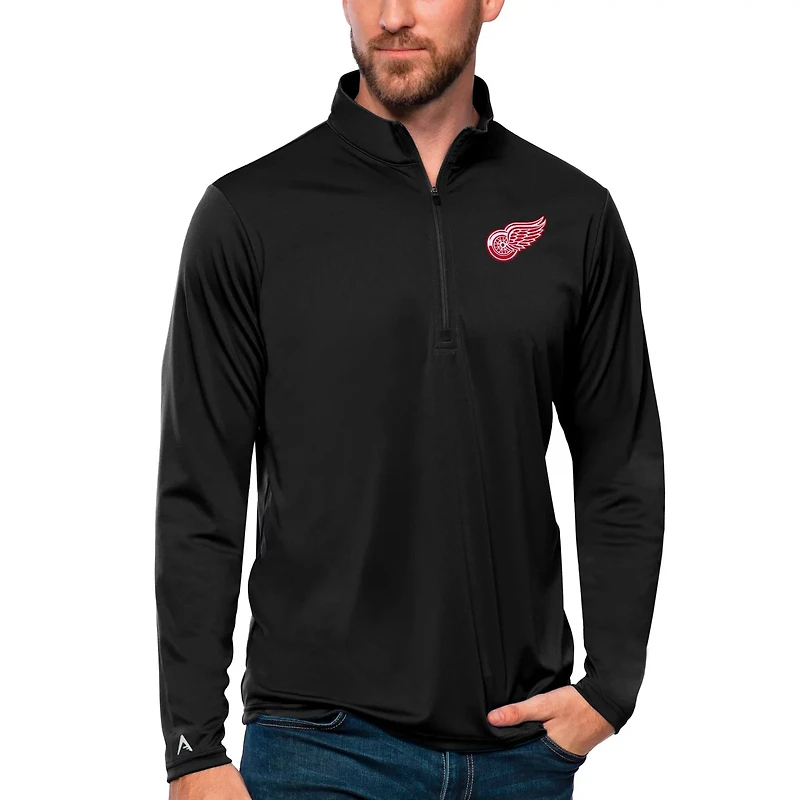 Antigua Detroit Wings Tribute Quarter-Zip Pullover Top