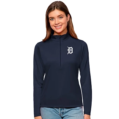 Antigua Detroit Tigers Tribute Quarter-Zip Pullover Top