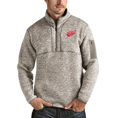 Antigua Detroit Wings Fortune Half-Zip Pullover Jacket