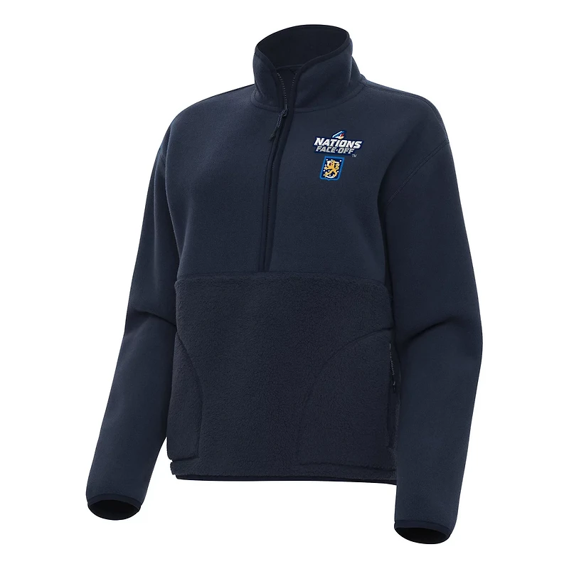 Antigua Finland Hockey 2025 4 Nations Face Off Figure Half-Zip Jacket