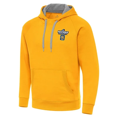 Antigua Finland Hockey 2025 4 Nations Face Off Victory Pullover Hoodie