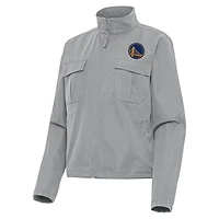 Antigua Golden State Warriors Even Par Full-Zip Jacket