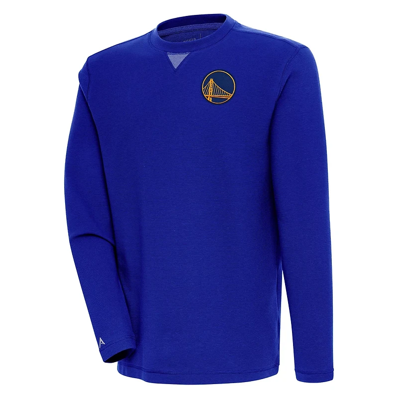 Antigua Golden State Warriors Flier Bunker Pullover Sweatshirt