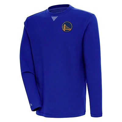 Antigua Golden State Warriors Flier Bunker Pullover Sweatshirt