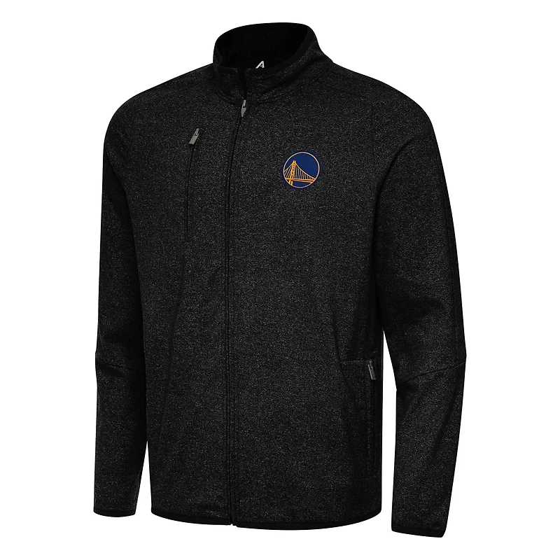 Antigua Golden State Warriors Hold-Up Full-Zip Tri-Blend Jacket