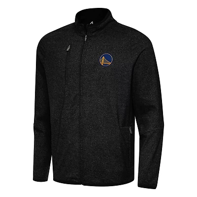 Antigua Golden State Warriors Hold-Up Full-Zip Tri-Blend Jacket