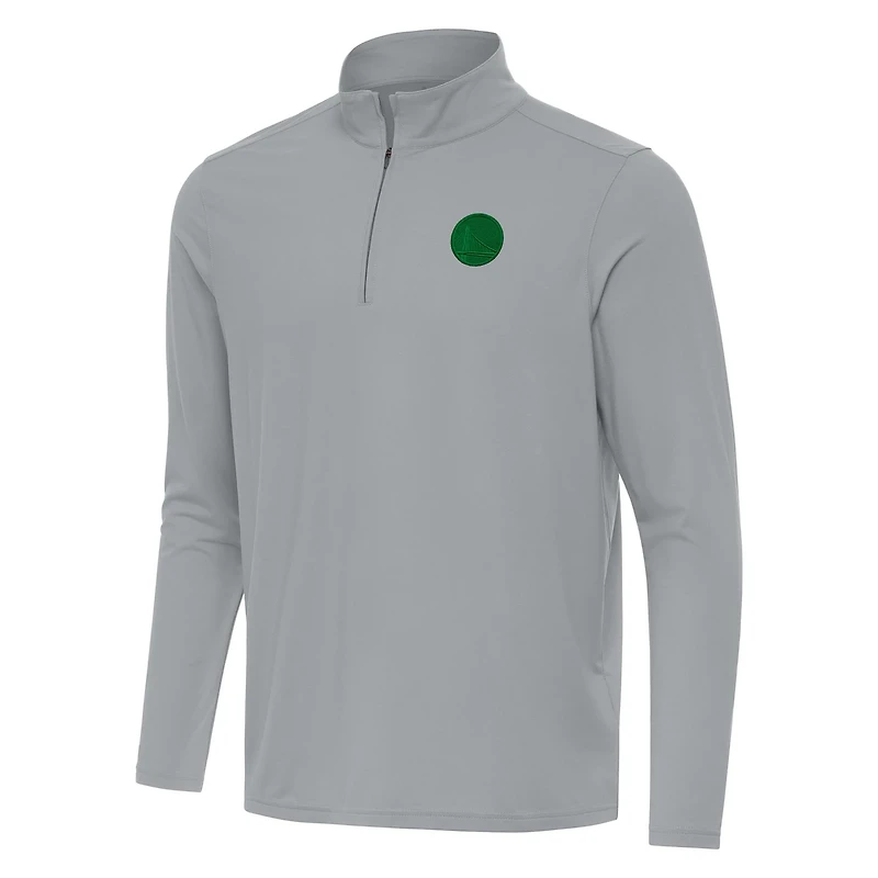 Antigua Golden State Warriors St Patrick's Day Intent Quarter-Zip Jacket